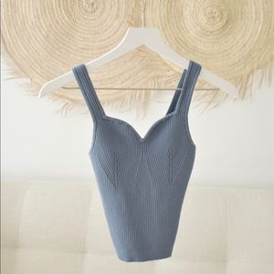 Sweetheart ribbed tank